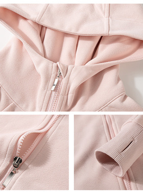 卫衣外套女2025秋季新款春秋款修身女装瑜伽服薄开衫紧身运动上衣