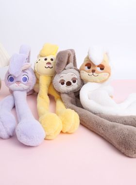 兔耳朵会动保暖耳罩库洛米玉桂狗网红气囊耳罩防寒防冻保暖耳包