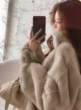 改良款，下单前请看实物双面长毛绒毛毛茸茸外套秋冬新款复古港味