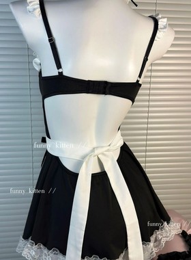 西诗 性感睡衣女仆带胸垫纯欲风吊带睡衣高级感制服家居服套装