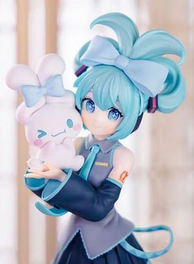 批发 动漫手办初音 公主殿下 MIKU 白兔初音 站姿 肉桂 模型 摆件