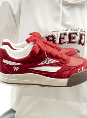 蓓尔休闲板鞋2025秋季新款复古软底时尚百搭女厚底增高女款小白鞋