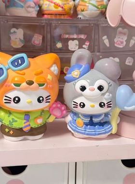 兔子警官尼克朱迪新品娃娃香薰石膏3D立体涂鸦涂色DIY手作融合