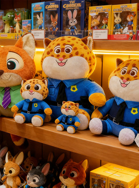 疯狂动物城兔子狐狸毛绒玩具闪电豹警官萌糖毛绒公仔玩偶生日礼物