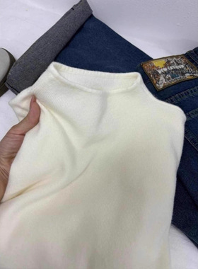 秋冬小立领奶fufu软糯打底针织衫大码胖mm女毛衣韩版简约内搭上衣