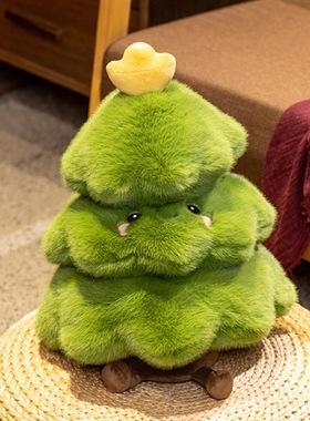 发财树公仔趣味圣诞树玩偶毛绒玩具布置装饰公仔儿童节日礼物摆件