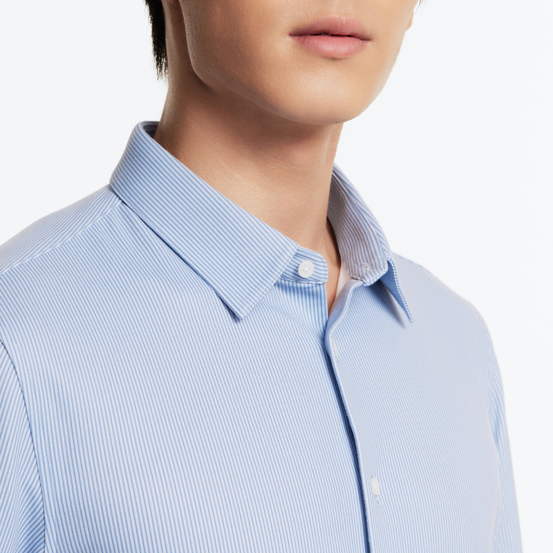 九牧王男装秋冬舒适正装挺阔有型长袖衬衫易打理弹力正装上衣