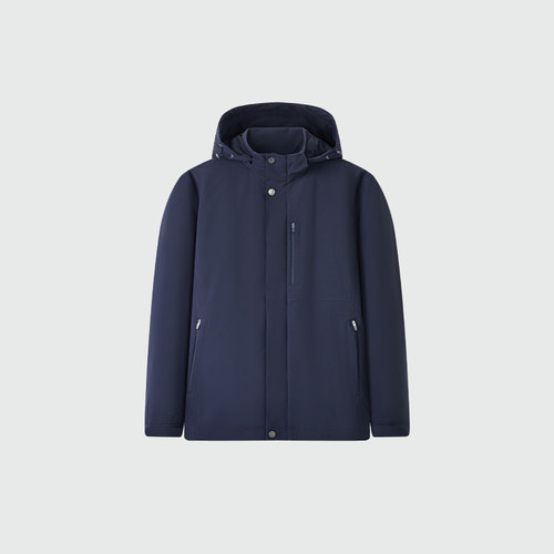 九牧王男士冬季轻薄鸭绒羽绒服保暖外套连帽商务修身夹克防风上衣 - 图3