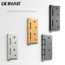 DEINAR Dina Stainless Steel Hinge 4 Inch Wire Drawing Silent Bearing Flat Open Hinge Damping Thickened Monolithic