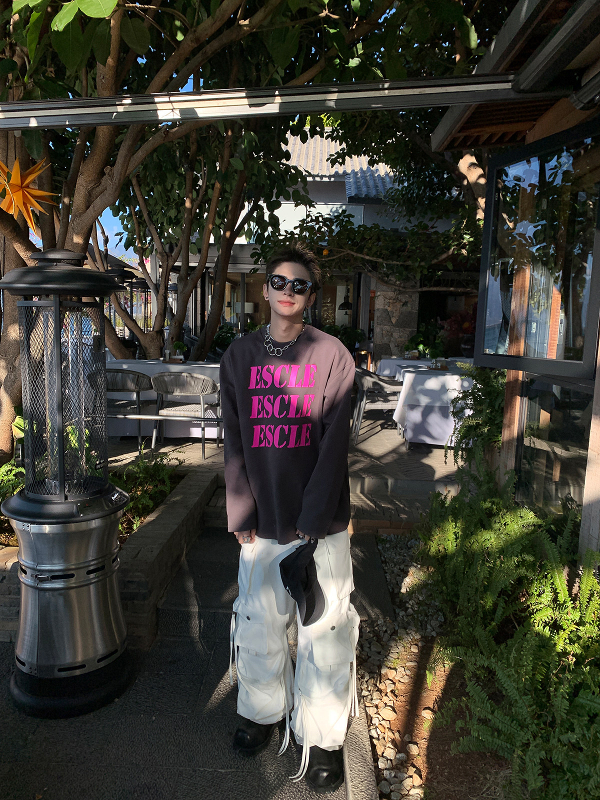 ESC MAN STUDIO/自制 店铺特别定制款ESCLE印花圆领长袖T恤单品,淘宝优惠券,粉丝福利购,淘宝优惠卷