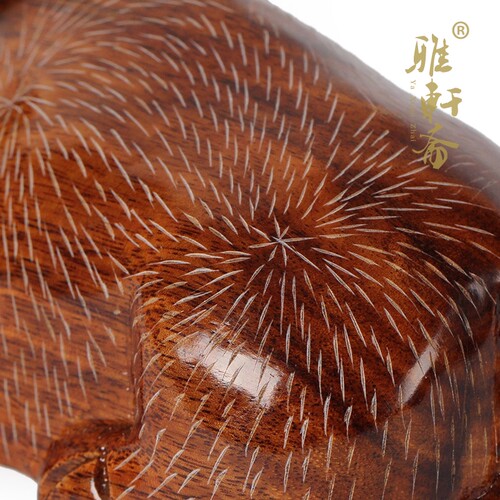 红木雕刻工艺品 东阳木雕牛家居客厅摆件 实木质生肖卧牛装饰摆设 - 图2