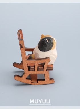 三花猫办公桌面摆件装饰品治愈系