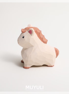 手工木雕小马丨黑马办公桌工位稳定情绪桌面装饰摆件生肖礼物女