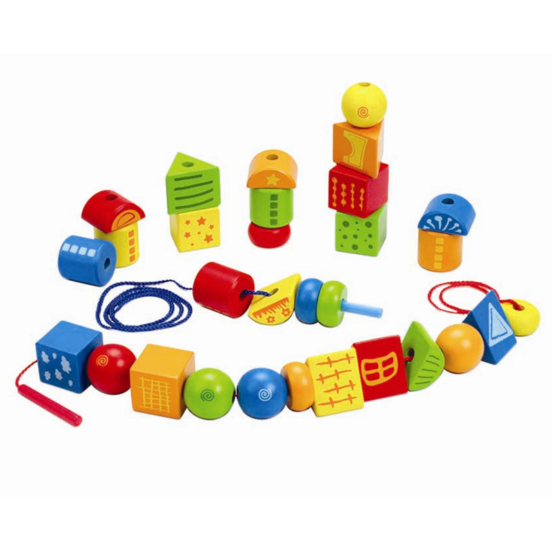 Hape丛林火车串珠套积木穿绳宝宝穿线穿珠子儿童益智玩具1-2-3岁0,淘宝优惠券,粉丝福利购,淘宝优惠卷