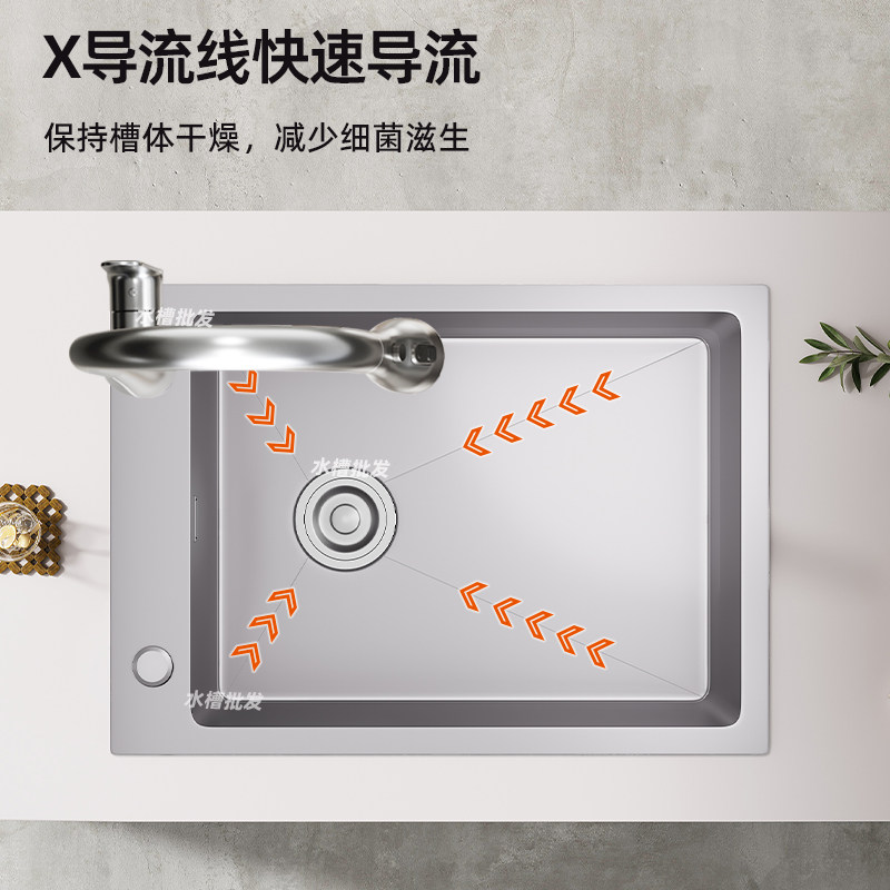 SUS304不锈钢水槽小尺寸厨房双槽改大单槽洗菜盆窄长型侧装洗碗池,淘宝优惠券,粉丝福利购,淘宝优惠卷