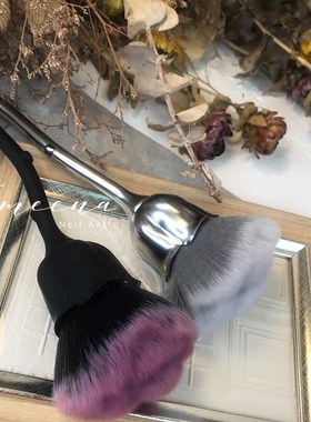 日式ins腮红刷美甲粉尘刷软毛大头化妆刷磨砂黑电镀大号渐变玫瑰