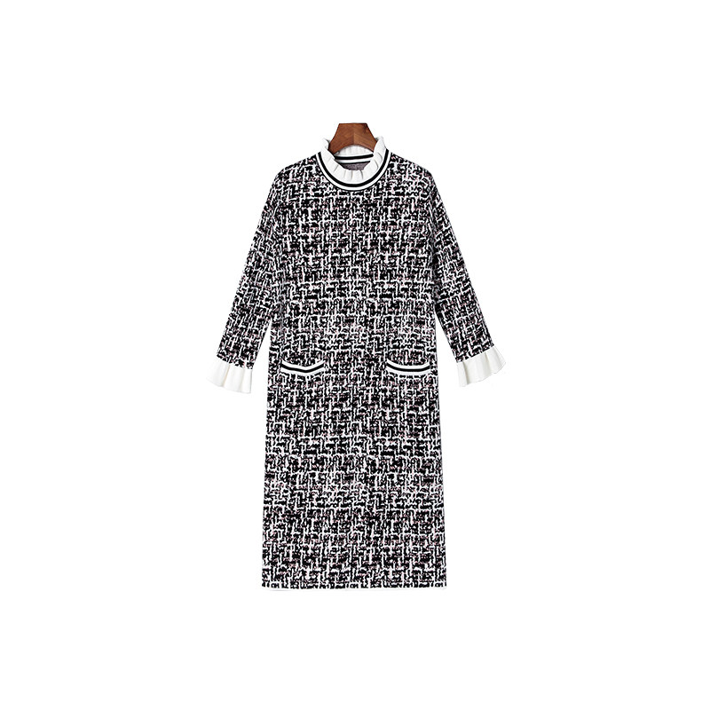 七分袖针织2020新款秋季女装连衣裙 伊香蔲尔连衣裙