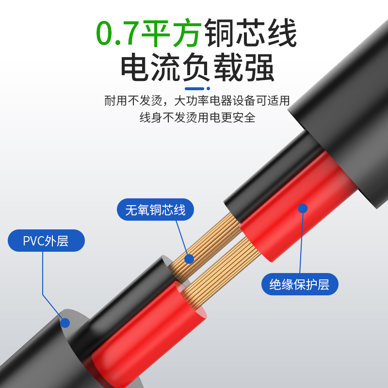 DC5.5*2.1mm一分二视频监控延长线一母头转四公头电源分配线5A12V - 图2