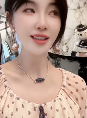 大漆桶珠转运珠项链女