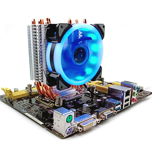 AVC6铜管CPU散热器X99双路服务器主板 1700 X79 2011静音风扇1155 - 图2