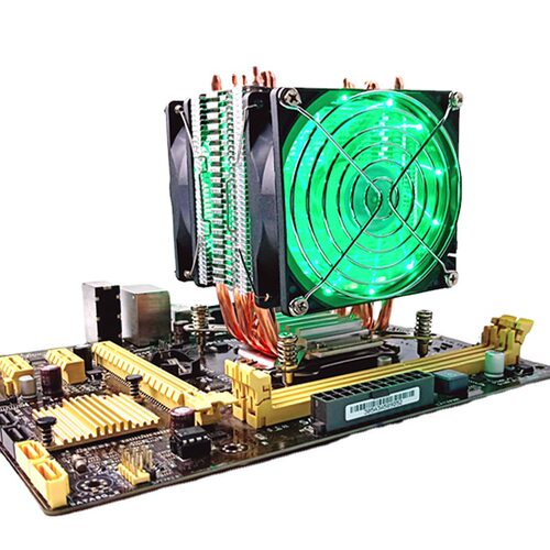 AVC6铜管CPU散热器X99双路服务器主板 1700 X79 2011静音风扇1155 - 图3