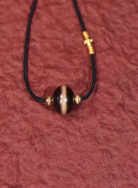 精品牙黄一线药师天珠约11*15mm