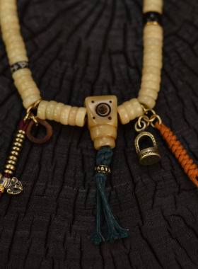 藏式牦牛骨薄片女士手持男士手链民族疯藏风