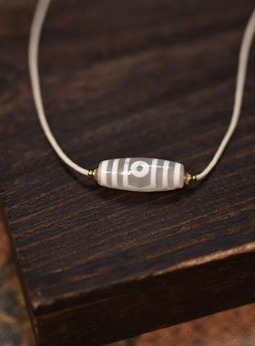 白色天珠极简女士项链包邮到家