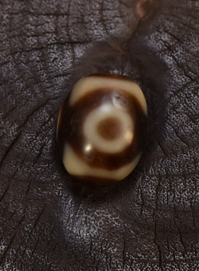 牙黄天珠小达洛可做手链项链配饰