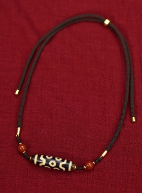 精品牙黄天珠多图腾可选项链男女同款