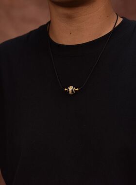 西亚天珠金刚锁男女同款可拉伸调节项链