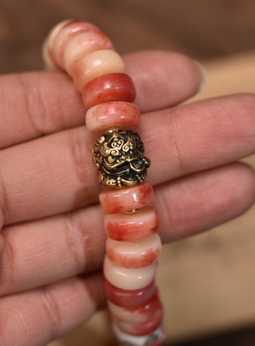 半血骆驼骨算盘珠手串单圈文玩搭配娘拉擦擦男女同款