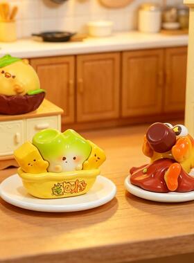 杭巷寻味美食名菜文创盲盒小摆件