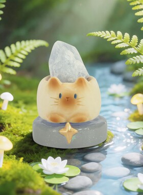 可爱卡通猫猫小豆丁盲盒摆件公仔