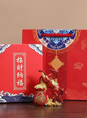 马年生肖公仔马上发财摆件装饰品