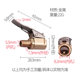 Tire quick inflating nozzle, tire pressure gauge, inflating nozzle, copper chuck-type inflating pump pipe joint
