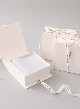 精美翻盖首饰盒礼品纸盒 蝴蝶结丝带书型盒 戒指耳环项链包装套盒