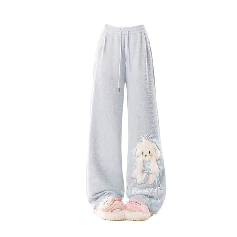 300斤大码可爱小狗糯米休闲裤女秋冬胖mm慵懒加绒裤子宽松阔腿裤,淘宝优惠券,粉丝福利购,淘宝优惠卷