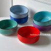 Ins style solid color European set high-end kitchen ceramic tableware hand-painted salami flour good-looking bowl for home use