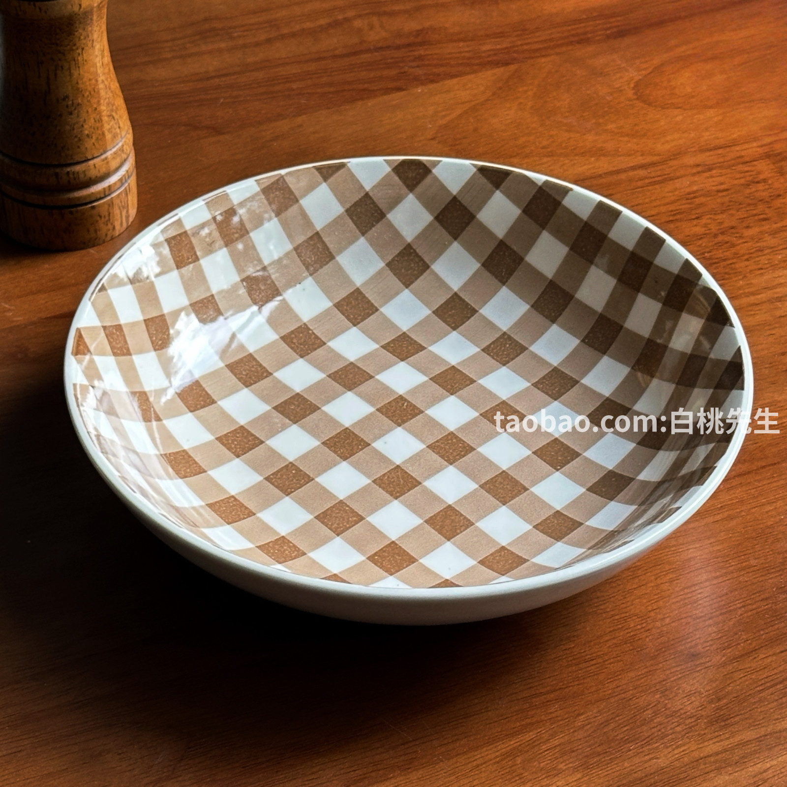 格子控美式复古高级英伦风陶瓷餐具特色小众设计款泡面碗家用时尚,淘宝优惠券,粉丝福利购,淘宝优惠卷