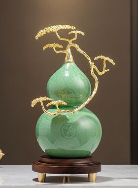 五福临门葫芦摆件高档新中式创意客厅酒柜电视柜装饰乔迁新居礼品