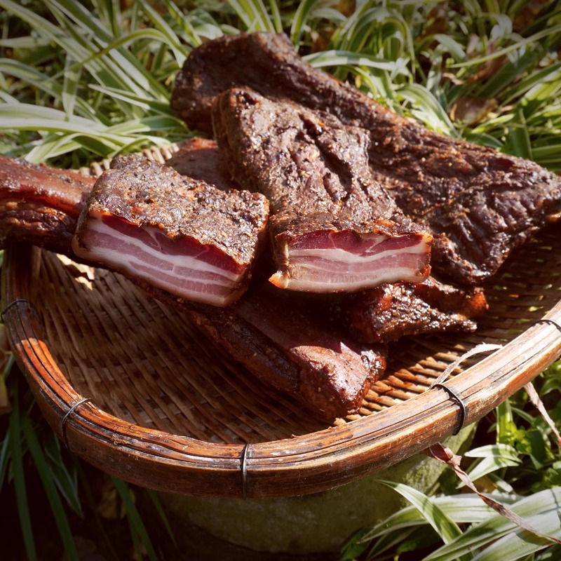 青城山特产四川酱肉五花肉腊肉农家自制土猪风干肉非烟熏咸肉500g-图2