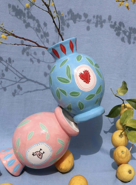 现货Y:CUBE进口法国Laetitia Rouget设计师陶瓷彩色创意摆件花瓶