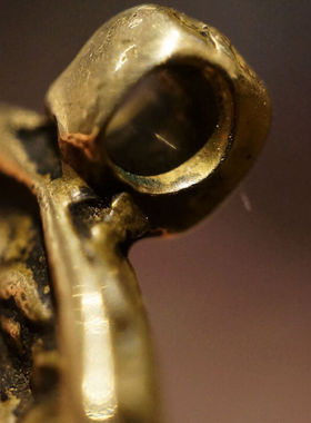 【几何】西藏清代合金铜鳞甲雄老九宫八卦牌 模版清晰 随身挂牌