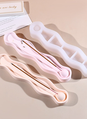 石膏硅胶滴胶禅意插香盘模具