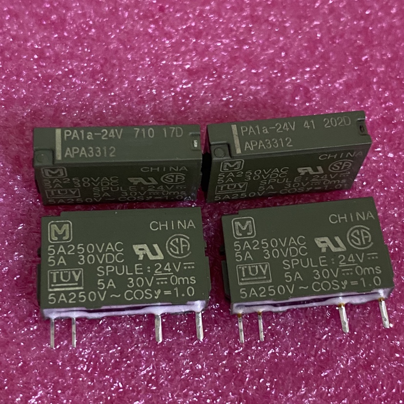 松下继电器PA1a-24V APA3312 PA1a-24VDC 5A 250VDC 超薄继电器 - 图1