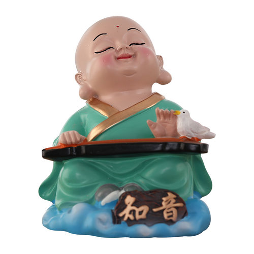 祥云小和尚摆件民间工艺品泥塑泥人中国风出国旅游纪念品伴手礼品 - 图3