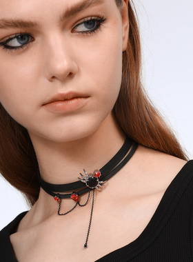 BLACKHEAD/黑头万圣节蜘蛛项链
