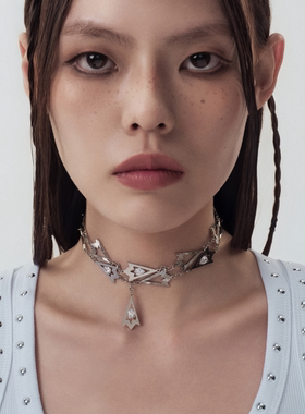 BLACKHEAD/黑头出逃舞会系列矢车菊花瓣chocker简约个性原创新品