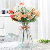 Европейская стиль вертикальная вертикальная стеклянная ваза гидропонная растение стеклянная бутылка зеленый укроп Прозрачный декоративный гостиная цветочные украшения